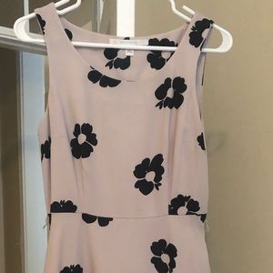 Cream dress with black flowers